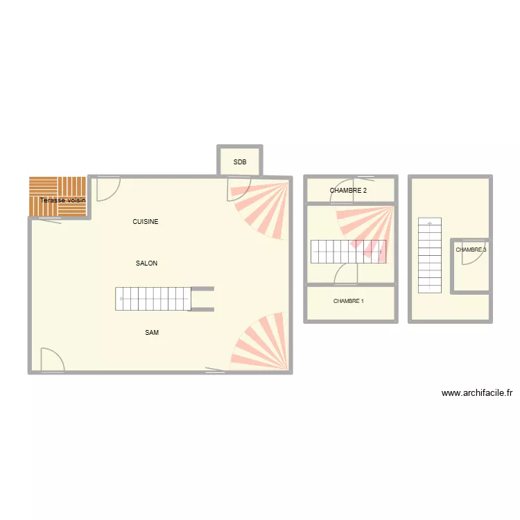 PLAN MAMELI. Plan de 7  et 85 m²