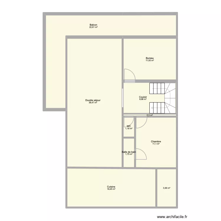 rdc. Plan de 10  et 119 m²