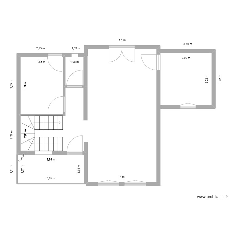 PROJET FINAL. Plan de 3 pièces et 17 m2