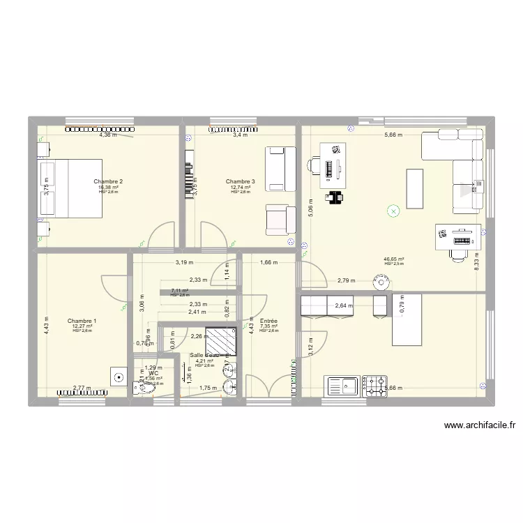 Rez de chauss&eacute;e_apr&egrave;s. Plan de 