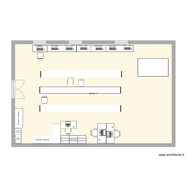 tom salle de melec. Plan de 0 pièce et 0 m2