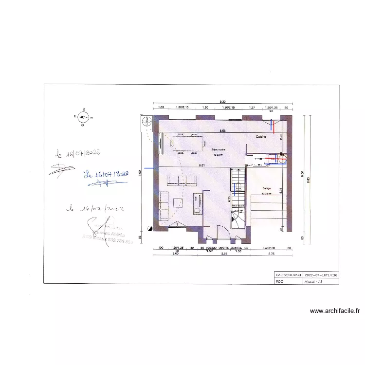 RUPARI HYDRAULIQUE RDC. Plan de 