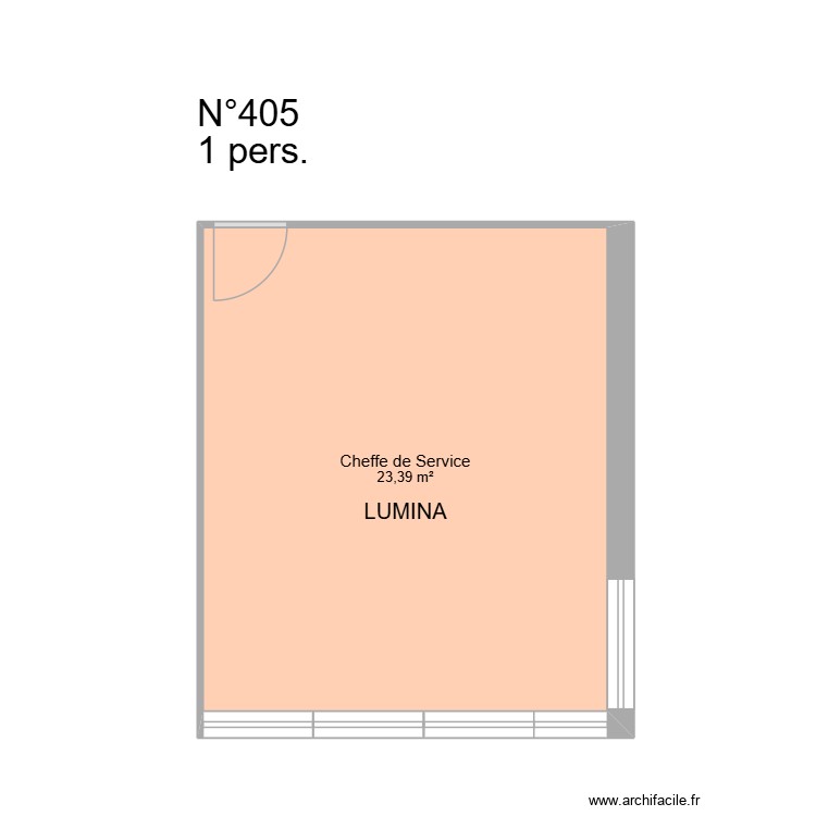 405_Cheffe_Service. Plan de 0 pièce et 0 m2