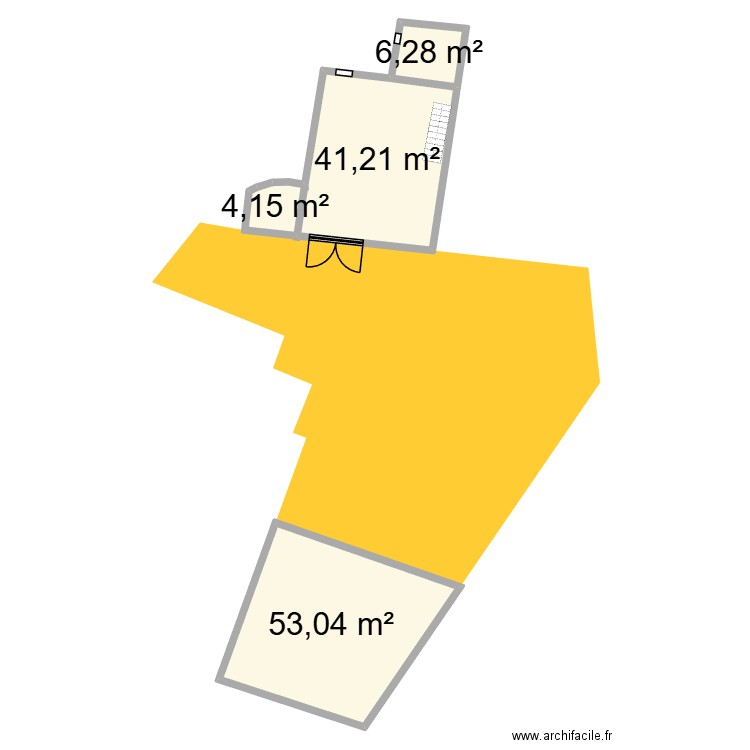 prenois. Plan de 4 pièces et 105 m2