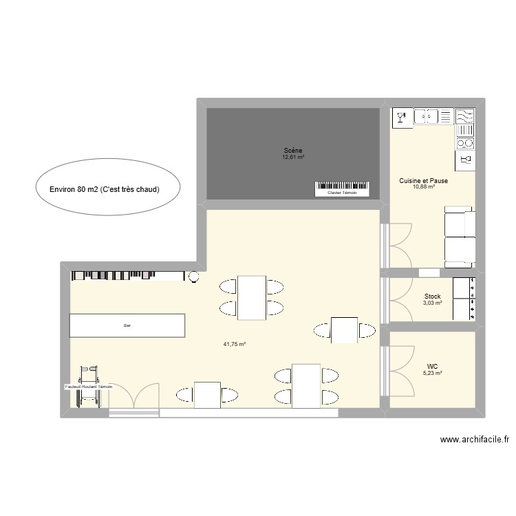 Calypso?2. Plan de 5 pièces et 74 m2