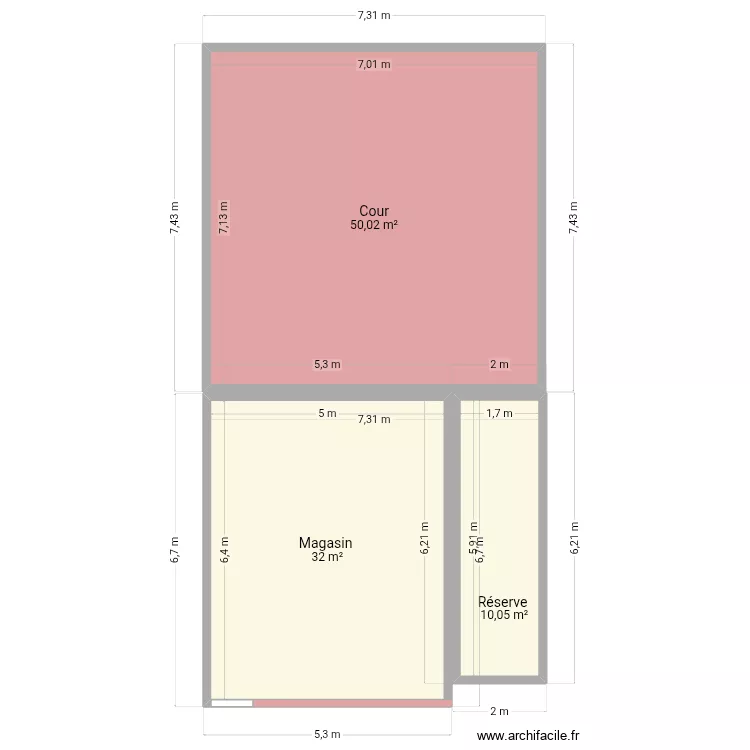 Ccfu. Plan de 3  et 92 m²