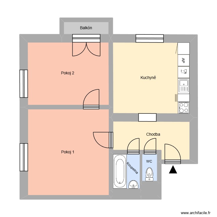 nám. Vítězslava Nováka 541, byt 6. Plan de 0 pièce et 0 m2 nám. Vítězslava Nováka 541, byt 6. Plan de 0 pièce et 0 m2