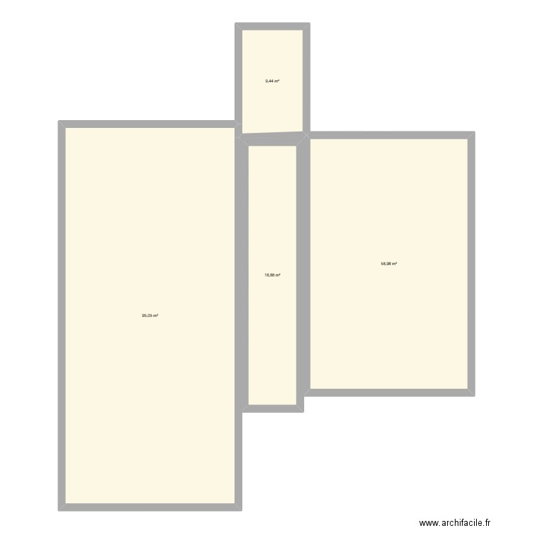 projet mco factory 2. Plan de 4 pièces et 182 m2