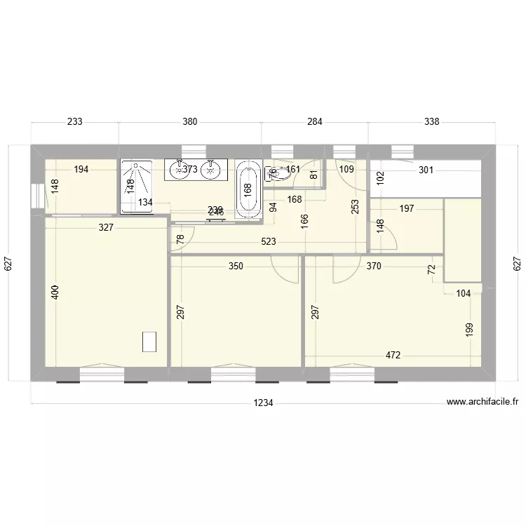 BANDOL Etage P1. Plan de 