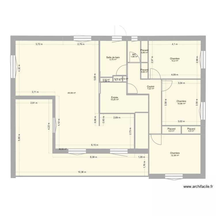 MAISON PERSO 1er &eacute;tage. Plan de 