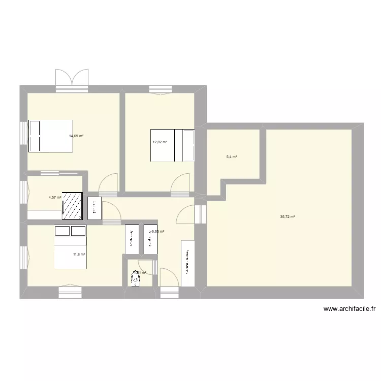Plan extension RDC. Plan de 