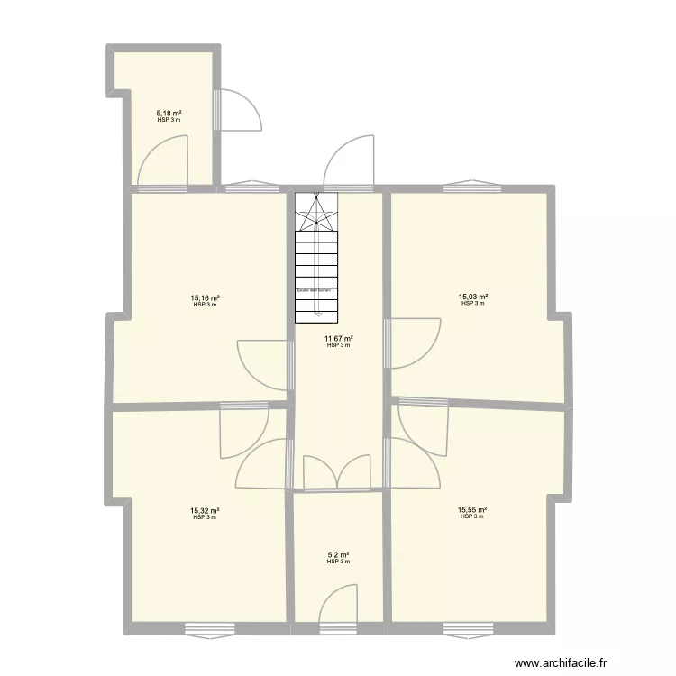 MAS LOUBIER RDC. Plan de 7  et 83 m²