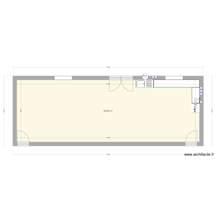 Aubagne salle pause Salari&eacute;s. Plan de 