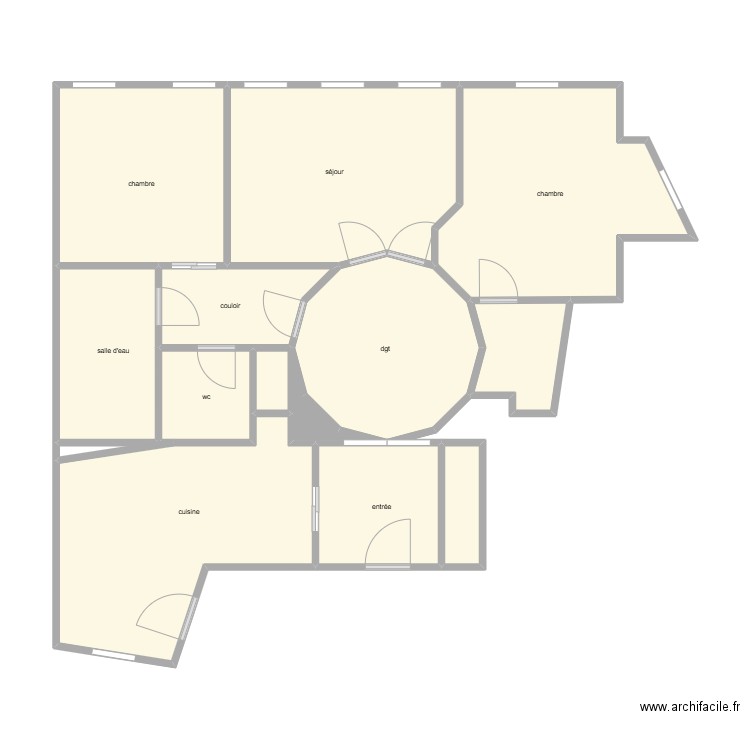 delapalme. Plan de 13 pièces et 75 m2