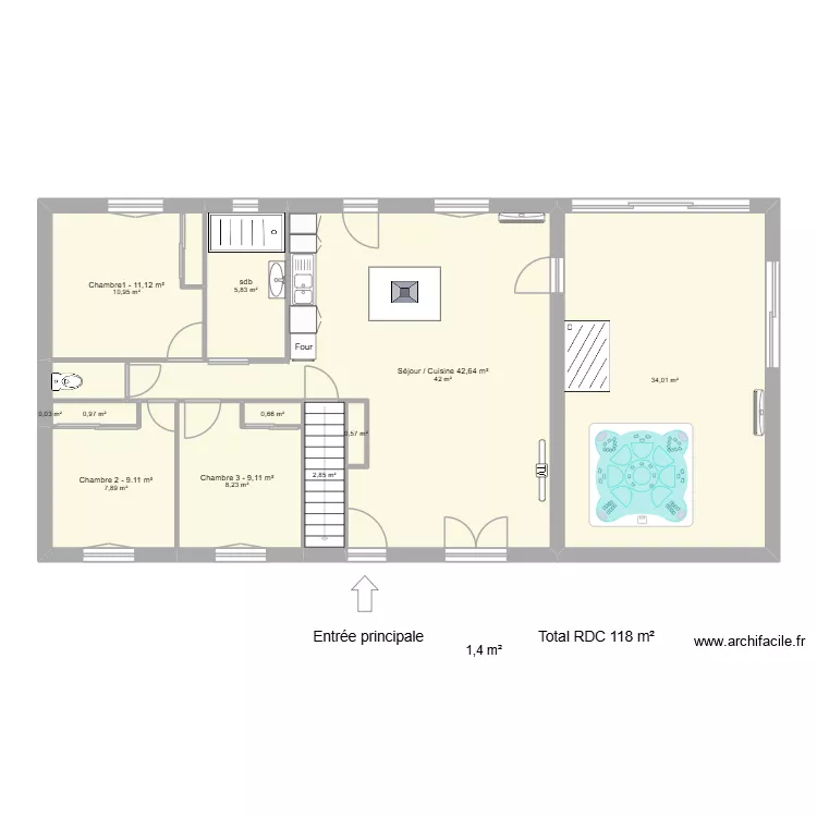 COURRIER. Plan de 12  et 115 m²