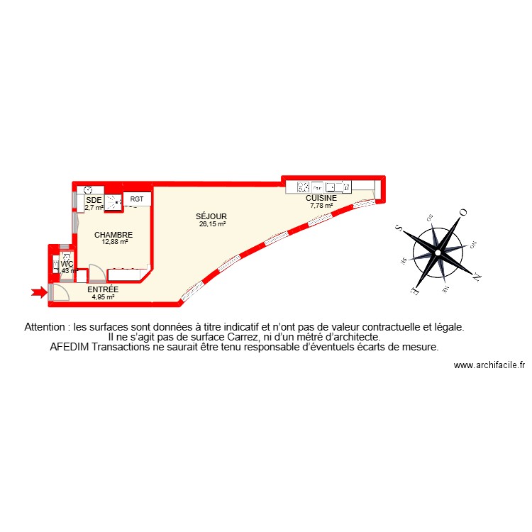 BI 30323. Plan de 10 pièces et 56 m2