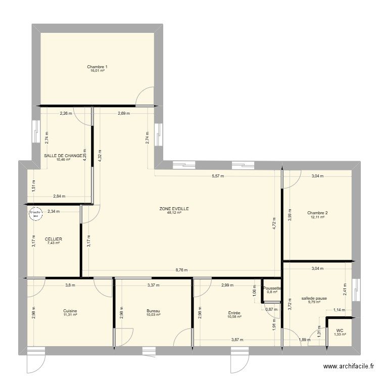 creche 2. Plan de 11 pièces et 138 m2