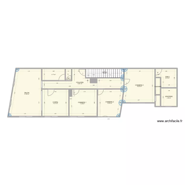 Plan g&eacute;n&eacute;rale 2. Plan de 15 pièces et 108 m²