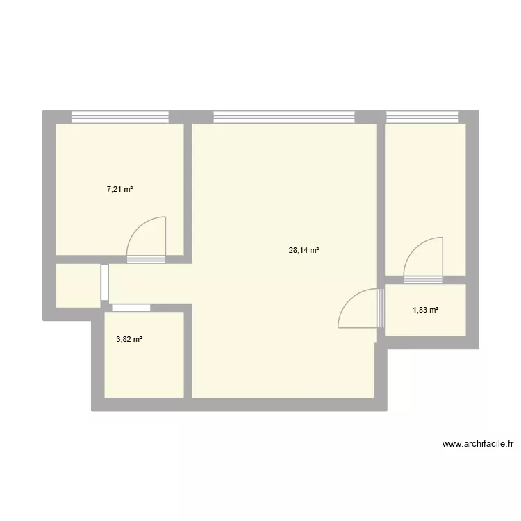 Beaulieu. Plan de 4 Pièces et 41 m²
