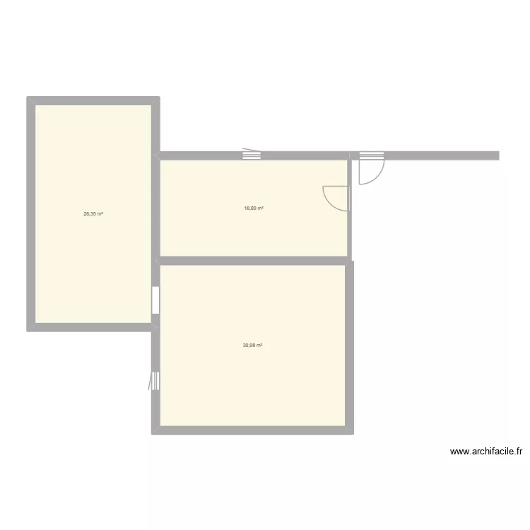 Plan1. Plan de 3 Pièces et 76 m² Plan1. Plan de 3 Pièces et 76 m²