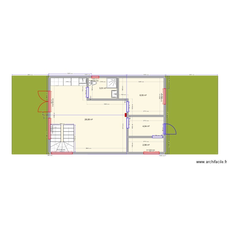 ЕБ 4. Plan de 12 pièces et 119 m2