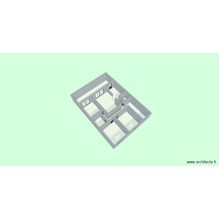 BETHIOUA. Plan de 7 pièces et 121 m2