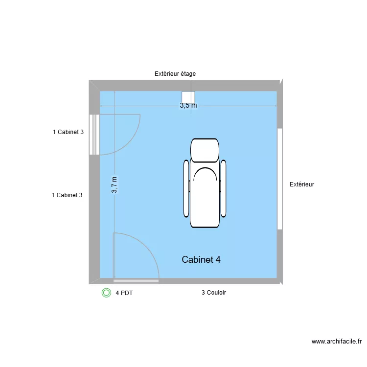 60707 Cabinet 4. Plan de 1 et 13 m² 60707 Cabinet 4. Plan de 1 et 13 m²