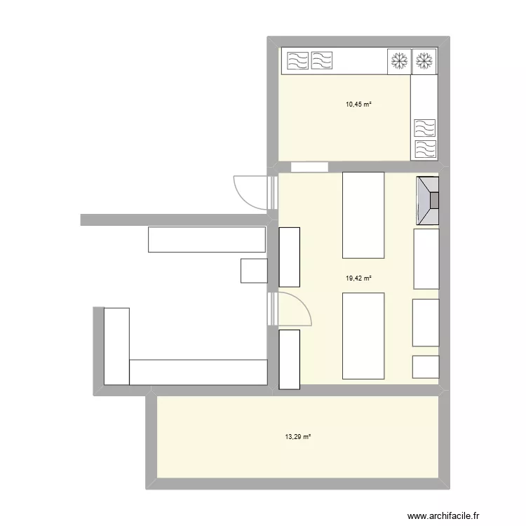 suite labo. Plan de 3 et 43 m² suite labo. Plan de 3 et 43 m²
