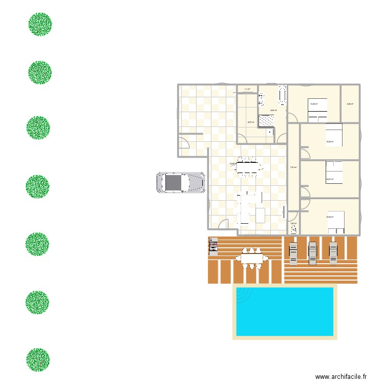 maison fini. Plan de 11 pièces et 163 m2