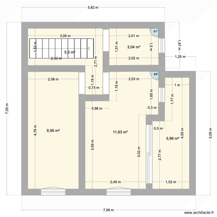R+1 réaménagement. Plan de 0 pièce et 0 m2 R+1 réaménagement. Plan de 0 pièce et 0 m2