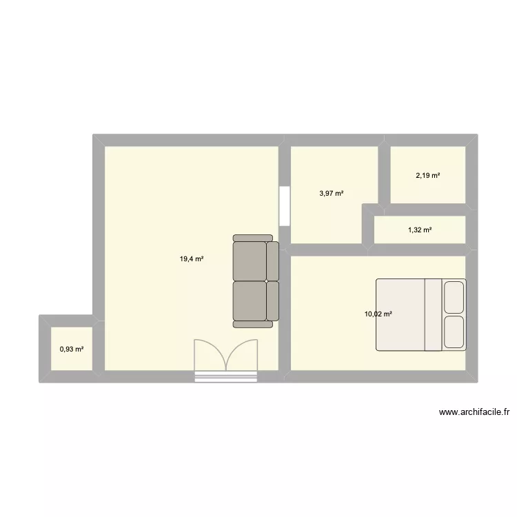 Futur appart. Plan de 6 Pièces et 38 m² Futur appart. Plan de 6 Pièces et 38 m²