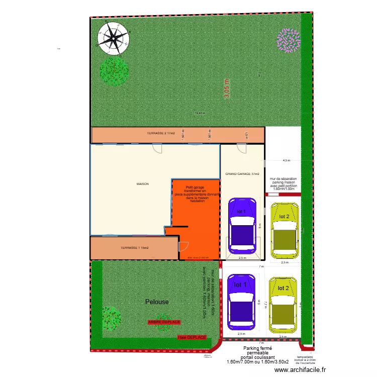 solution parking avec portail choix N°2. Plan de solution parking avec portail choix N°2. Plan de
