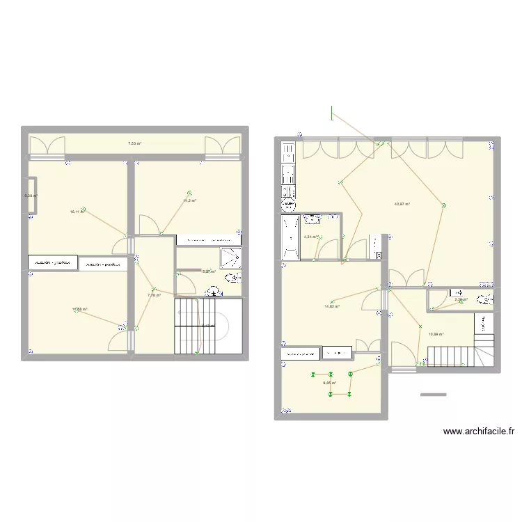 maison pessac. Plan de 