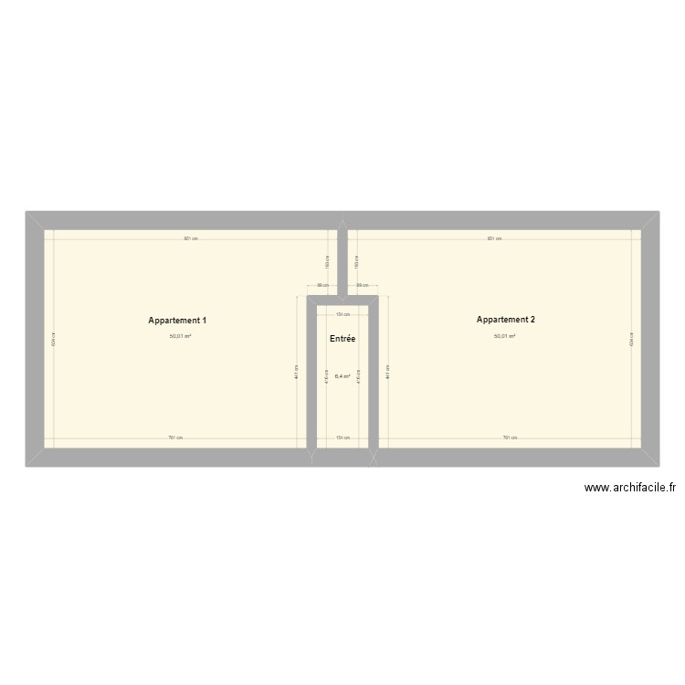 Merlier jean marc. Plan de 3 pièces et 106 m2