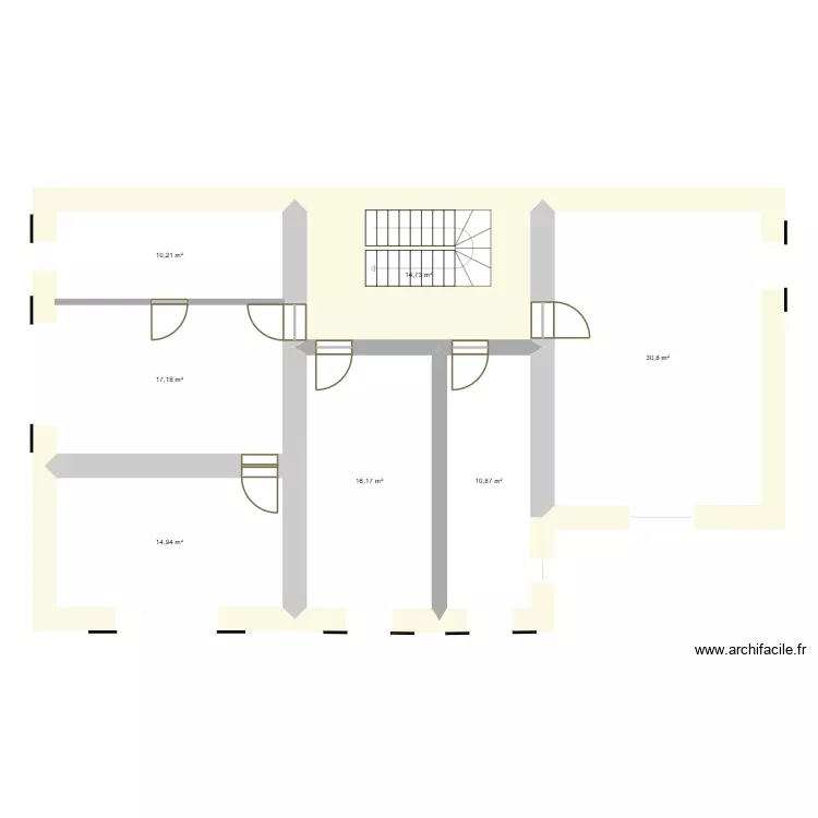 1ER  PROJET M.R.. Plan de 7 Pièces et 115 m²