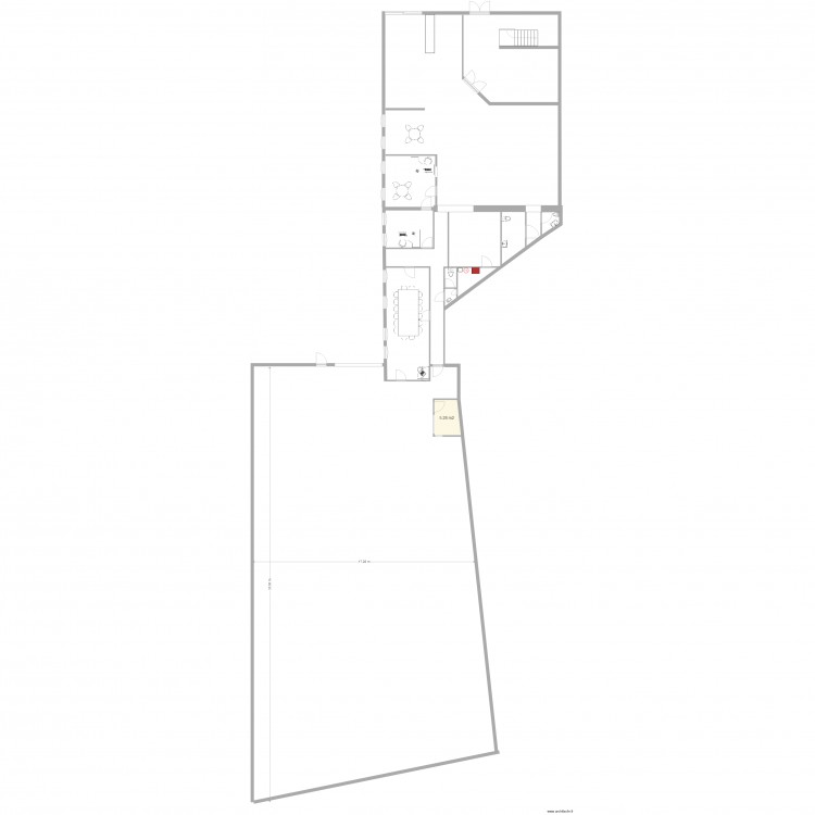 local 1 aménagement meublé. Plan de 0 pièce et 0 m2