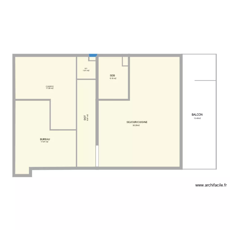 2 LA RESERVE B31 Suface des pièces. Plan de 2 LA RESERVE B31 Suface des pièces. Plan de