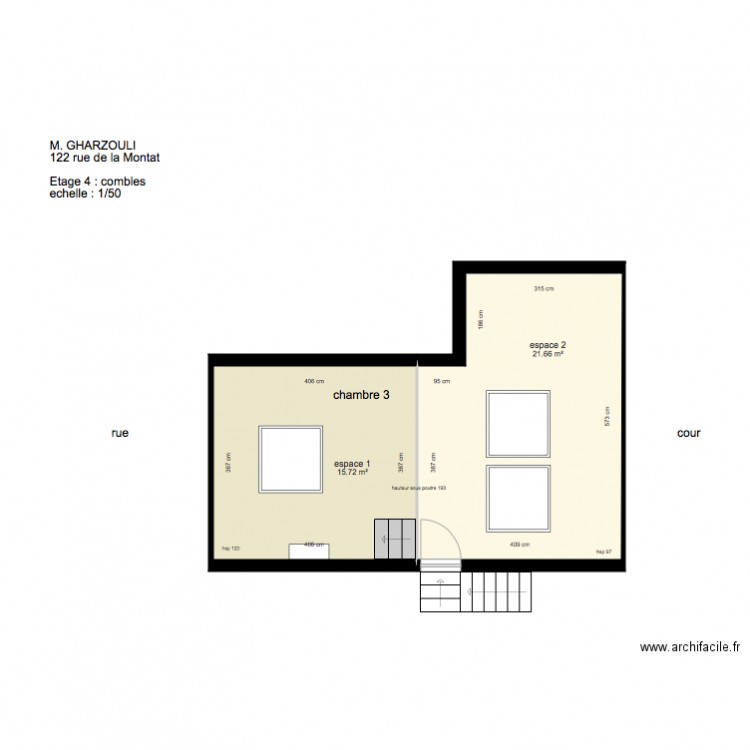 GHARZOULI ETAGE 4. Plan de 0 pièce et 0 m2