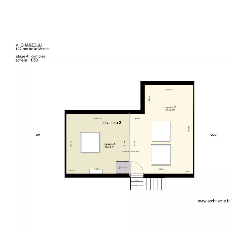 GHARZOULI ETAGE 4. Plan de GHARZOULI ETAGE 4. Plan de
