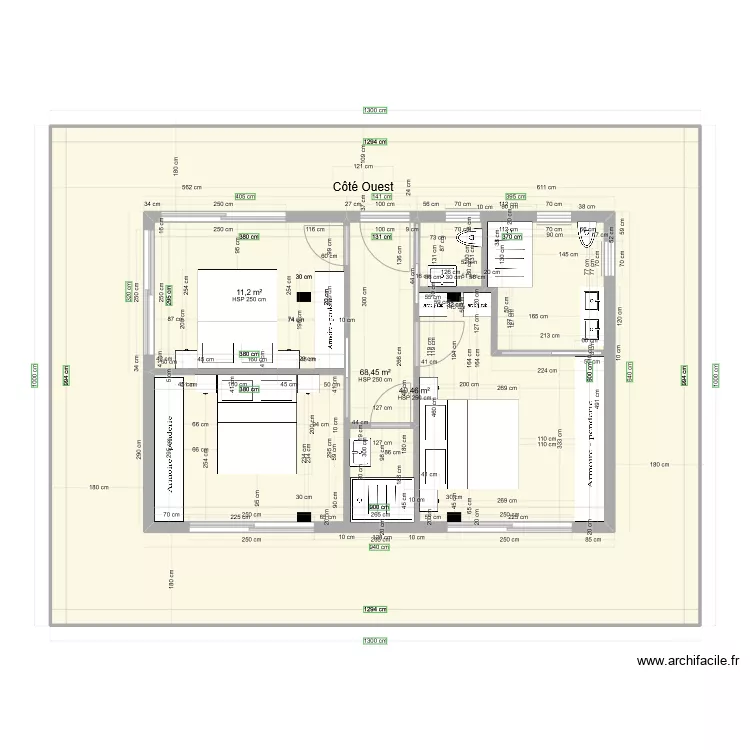 9 x 6 chambres rez/ Etage, pour liaisons poteaux décalées. Plan de 9 x 6 chambres rez/ Etage, pour liaisons poteaux décalées. Plan de