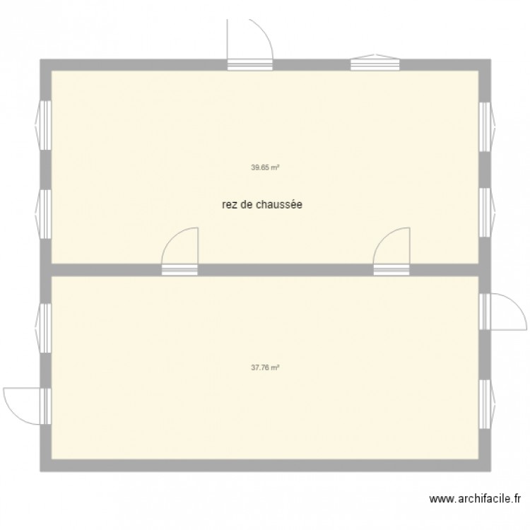 partouneau rdc. Plan de 0 pièce et 0 m2