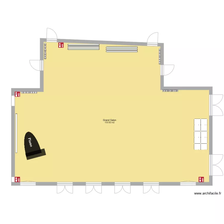Grand Salon CdM. Plan de 