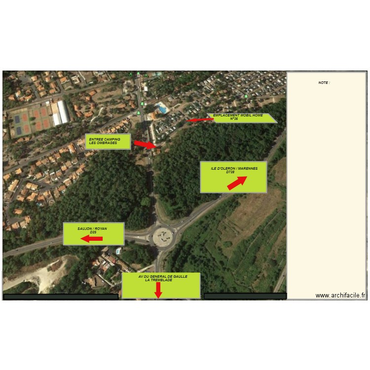 SITUATION MOBIL HOME. Plan de 0 pièce et 0 m2