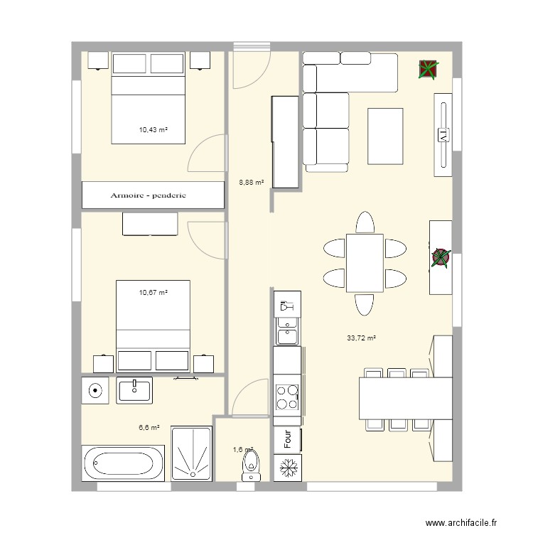 Etage Lagardelle. Plan de 0 pièce et 0 m2