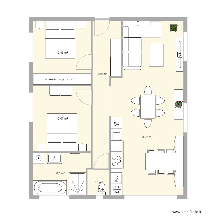 Etage Lagardelle. Plan de 0 pièce et 0 m2