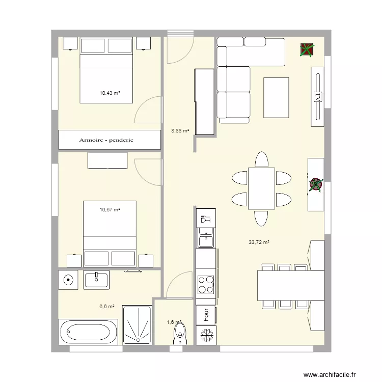 Etage Lagardelle. Plan de 