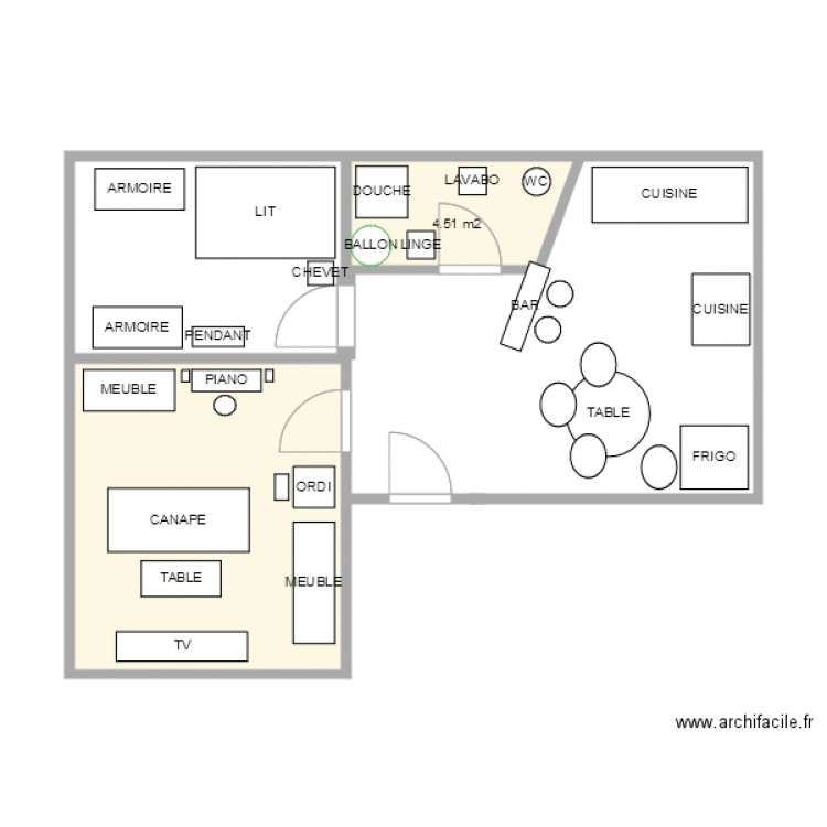 Appart Etiolles. Plan de 0 pièce et 0 m2