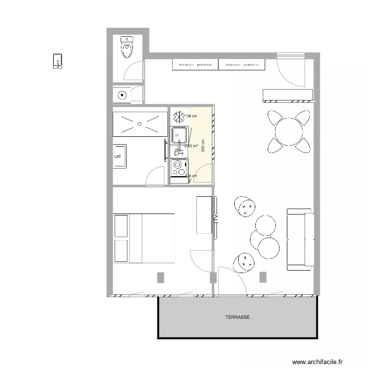 A 710 PLAN 1 bis. Plan de 