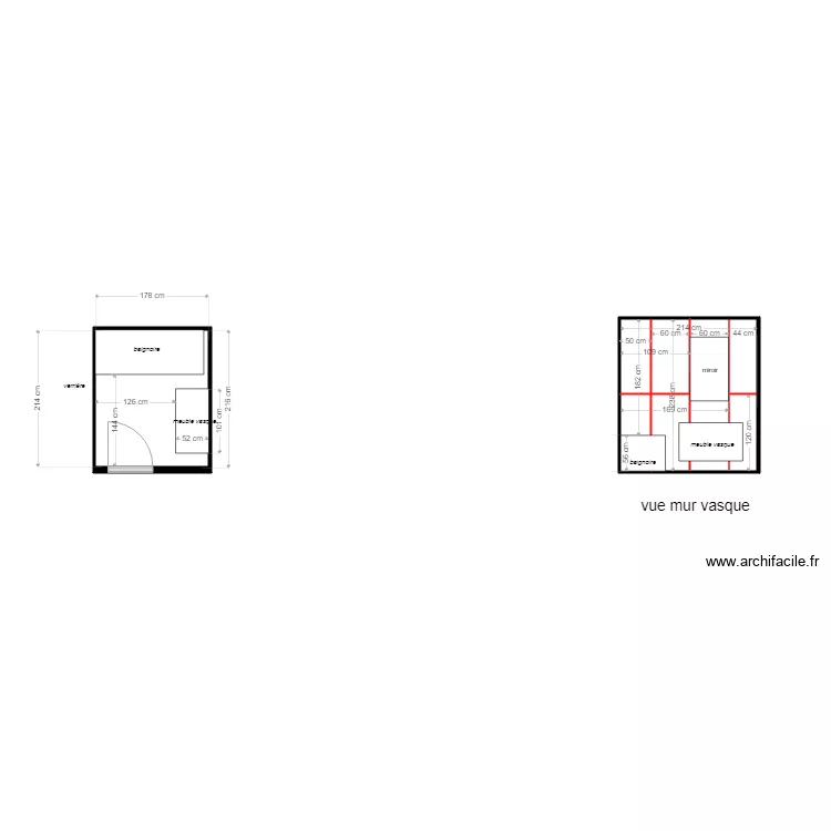 sdb bourhis plan elec vue de haut. Plan de 