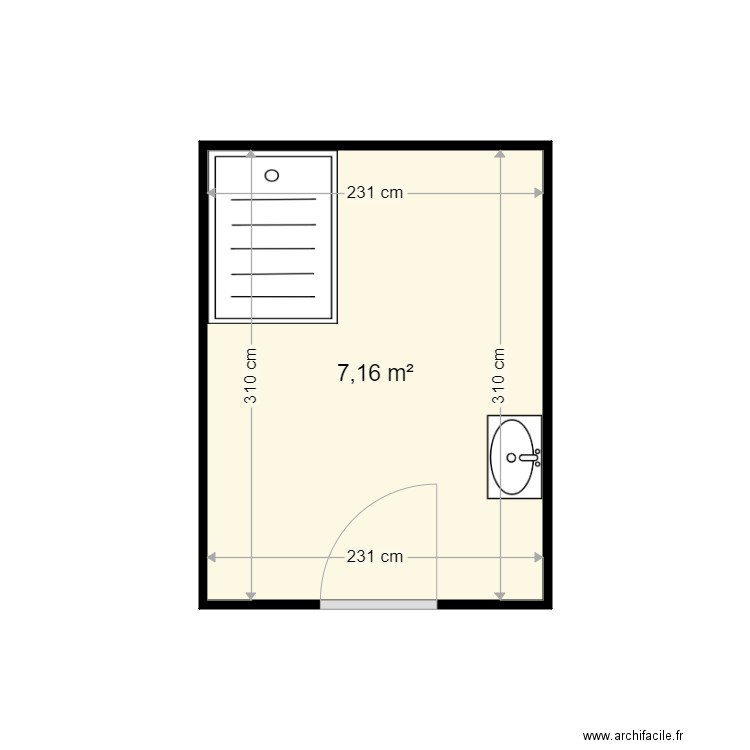 DUHEM FRANCK . Plan de 1 pièce et 7 m2